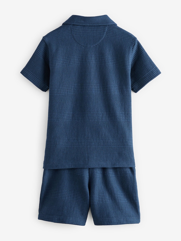 Baker by Ted Baker Textured Shirt T-Shirt and Shorts Set - Image 7 of 12