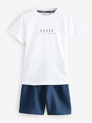 Baker by Ted Baker Textured Shirt T-Shirt and Shorts Set - Image 8 of 12