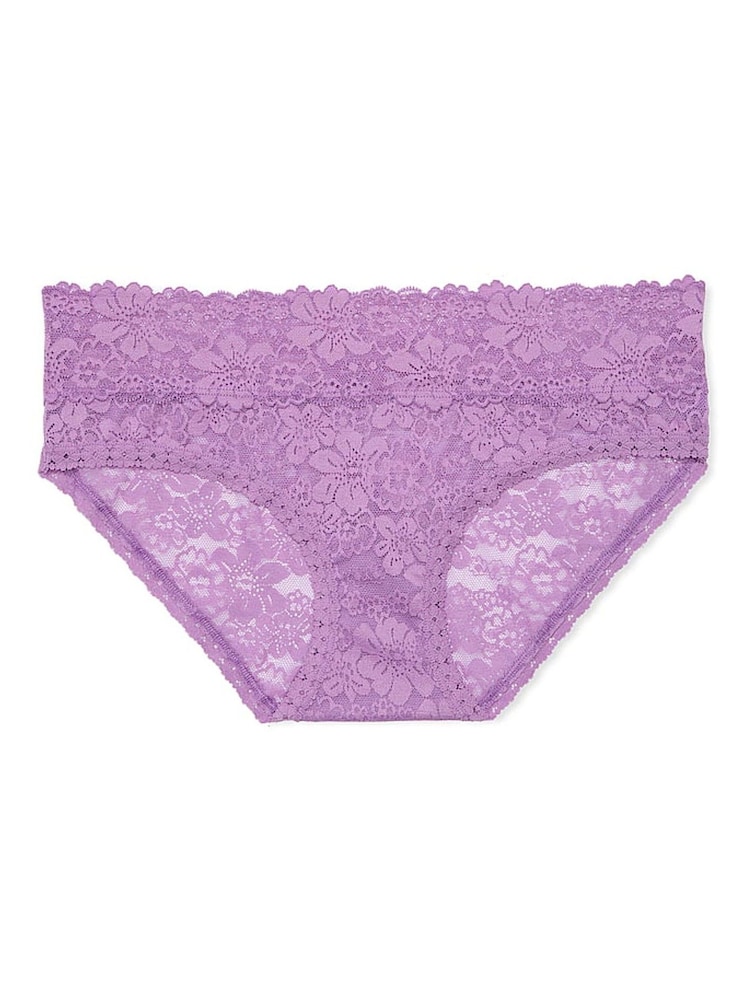 Victoria's Secret PINK Grape Taffy Purple Hipster Floral Lace Knickers - Image 3 of 3