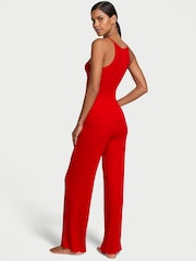 Victoria's Secret Lipstick Red Modal Rib Cami Long Pyjama Set - Image 2 of 3