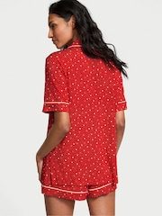Victoria's Secret Lipstick Heart Dot Red Modal Short Pyjama Set - Image 2 of 3
