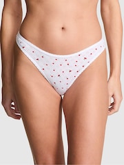 Victoria's Secret PINK White Cherry Thong Cotton Knickers - Image 1 of 3