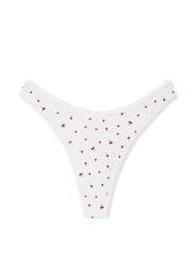 Victoria's Secret PINK White Cherry Thong Cotton Knickers - Image 3 of 3