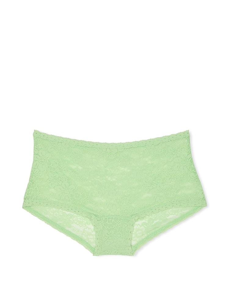 Victoria's Secret PINK Pale Petal Green Short Floral Lace Knickers - Image 3 of 3 Victoria's Secret PINK Pale Petal Green Short Floral Lace Knickers - Image 3 of 3