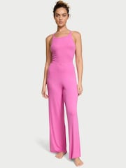 Victoria's Secret New Peony Pink Modal Rib Cami Long Pyjama Set - Image 1 of 3