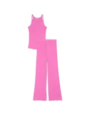Victoria's Secret New Peony Pink Modal Rib Cami Long Pyjama Set - Image 3 of 3