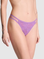 Grape Taffy paars - Victoria's Secret PINK Kanten slipje met bloemenprint - Image 1 of 3