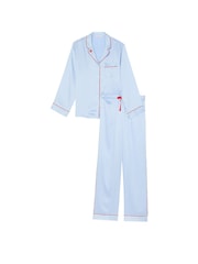 Victoria's Secret Light Blue Satin Long Pyjama Set - Image 3 of 3