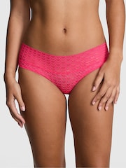 Victoria's Secret PINK Double Bubble Pink Hipster Heart Lace Knickers - Image 1 of 3