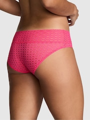 Victoria's Secret PINK Double Bubble Pink Hipster Heart Lace Knickers - Image 2 of 3