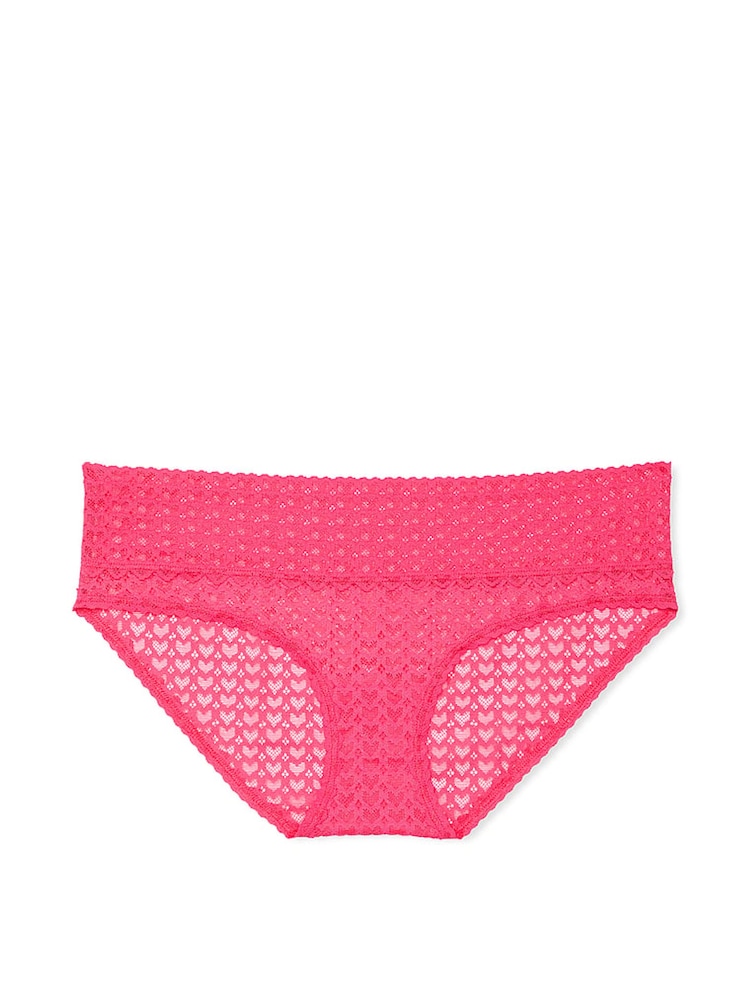 Victoria's Secret PINK Double Bubble Pink Hipster Heart Lace Knickers - Image 3 of 3 Victoria's Secret PINK Double Bubble Pink Hipster Heart Lace Knickers - Image 3 of 3