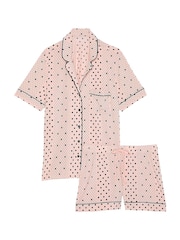 Victoria's Secret Purest Pink Dotted Stripe Modal Short Pyjama Set - Image 3 of 3