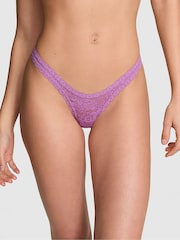 Grape Taffy paars - Victoria's Secret PINK Kanten slipje met bloemenprint - Image 1 of 3