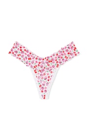 Victoria's Secret PINK White Cherry Thong Cotton Lace Trim Knickers - Image 3 of 3