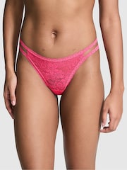 Dubbele bubbel roze - Victoria's Secret PINK Kanten slipje met bloemenprint - Image 1 of 3