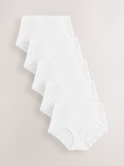 White Full Brief Rich Knickers 5 Pack - Image 1 of 7