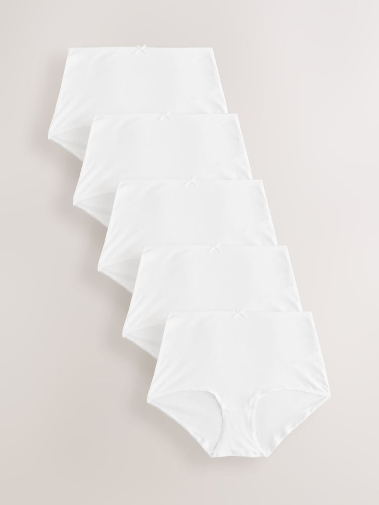 White Full Brief Rich Knickers 5 Pack - Image 1 of 7