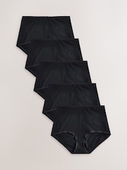 Black Full Brief Rich Knickers 5 Pack - Image 1 of 12