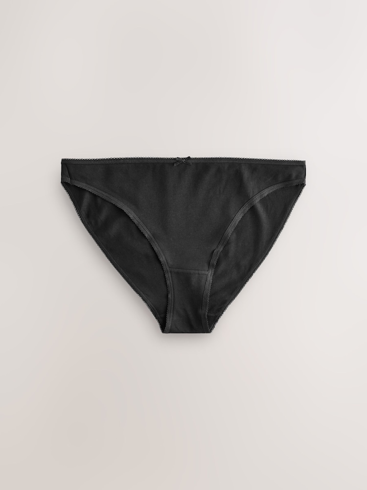 Black/Pastel Rose Nude/White Bikini Rich Knickers 5 Pack - Image 2 of 6