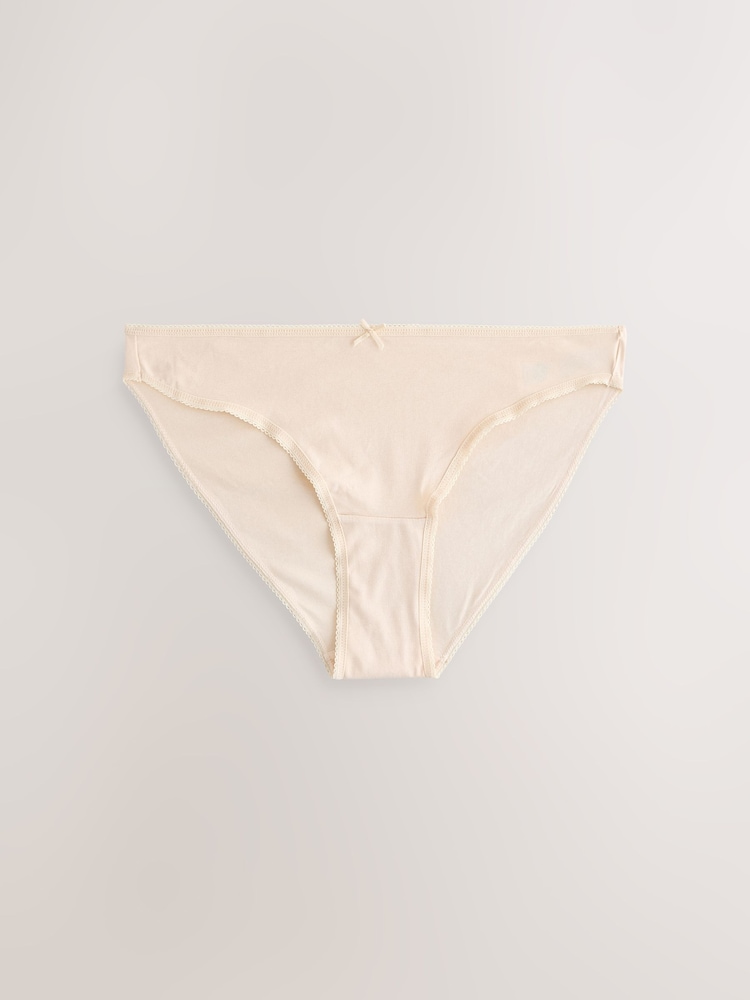 Black/Pastel Rose Nude/White Bikini Cotton Rich Knickers 5 Pack - Image 5 of 6