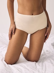 Pastel Rose Nude Full Brief Rich Knickers 5 Pack - Image 2 of 7