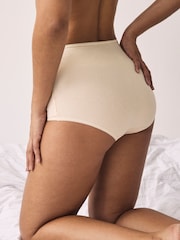 Pastel Rose Nude Full Brief Rich Knickers 5 Pack - Image 3 of 7
