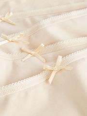 Pastel Rose Nude Full Brief Rich Knickers 5 Pack - Image 7 of 7