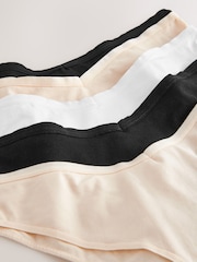 Black/White/Nude Extra High Leg Rich Knickers 5 Pack - Image 7 of 8