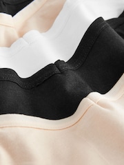 Black/White/Nude Extra High Leg Rich Knickers 5 Pack - Image 8 of 8