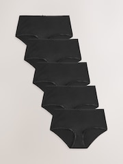 Black Midi Rich Knickers 5 Pack - Image 1 of 5