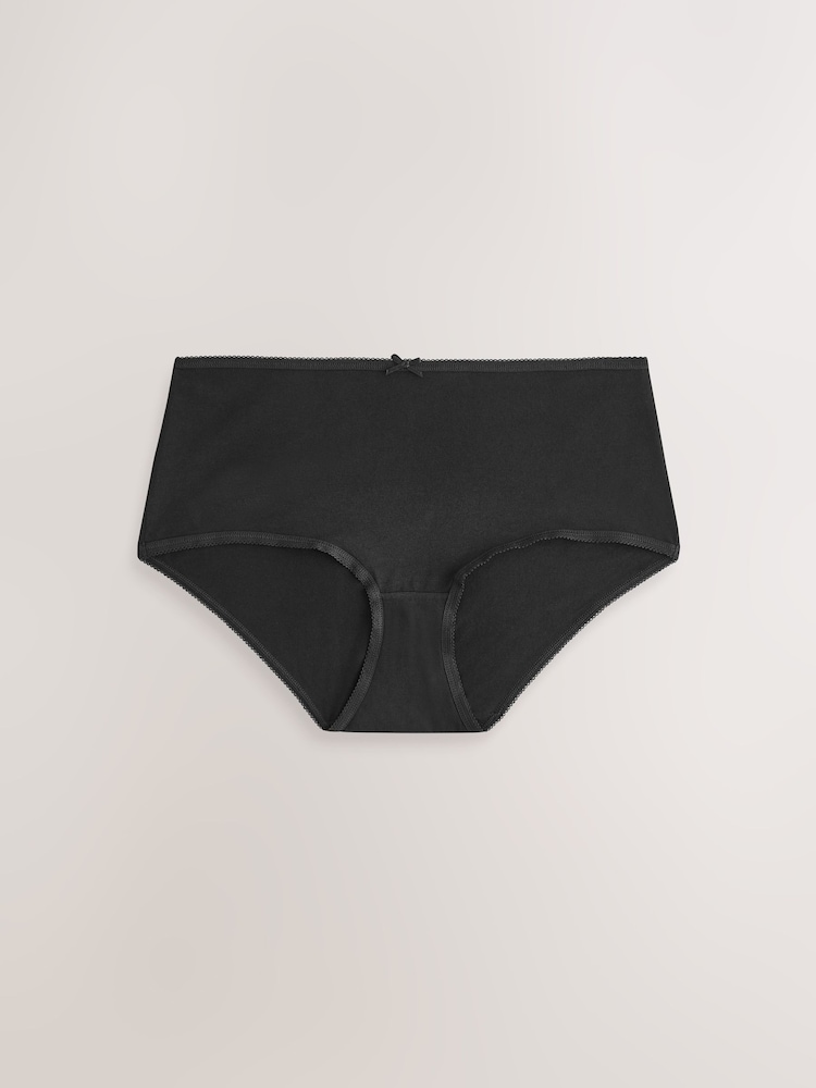 Black Midi Cotton Rich Knickers 5 Pack - Image 8 of 8 Black Midi Cotton Rich Knickers 5 Pack - Image 8 of 8