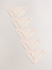 Pastel Rose Nude High Leg Rich Knickers 5 Pack - Image 1 of 11