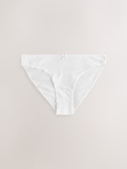 Black/Pastel Rose Nude/White High Leg Full Brief Cotton Rich Knickers 5 Pack - Image 7 of 7