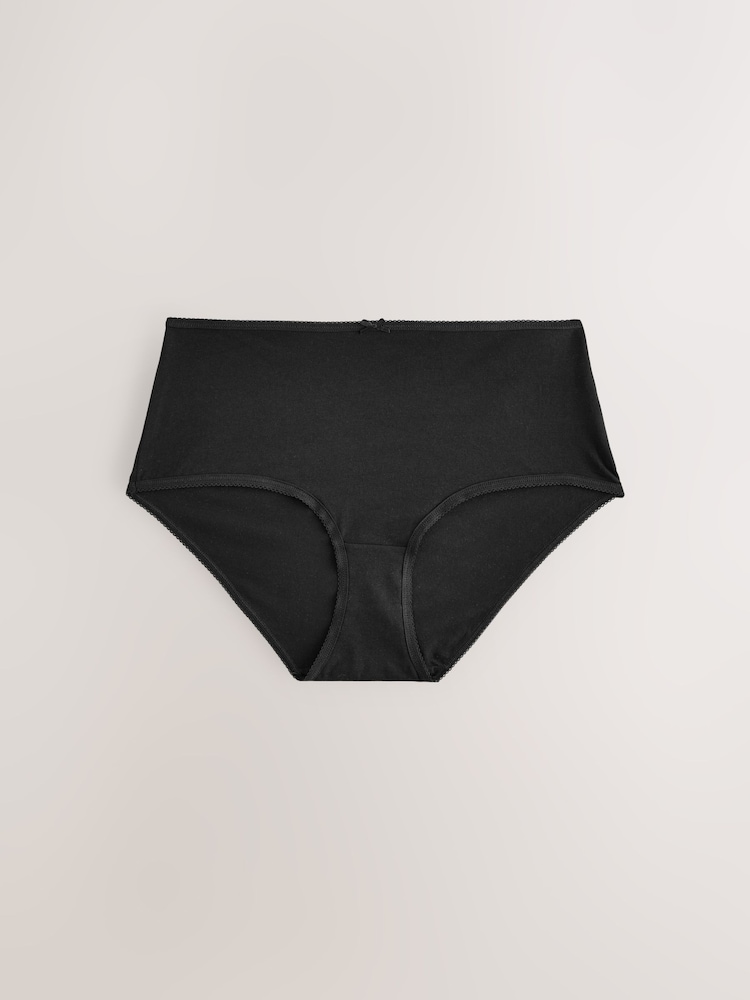 Zwart/wit/pastelroze huidskleur - Set van 5 slips met hoog katoengehalte - Image 5 of 9