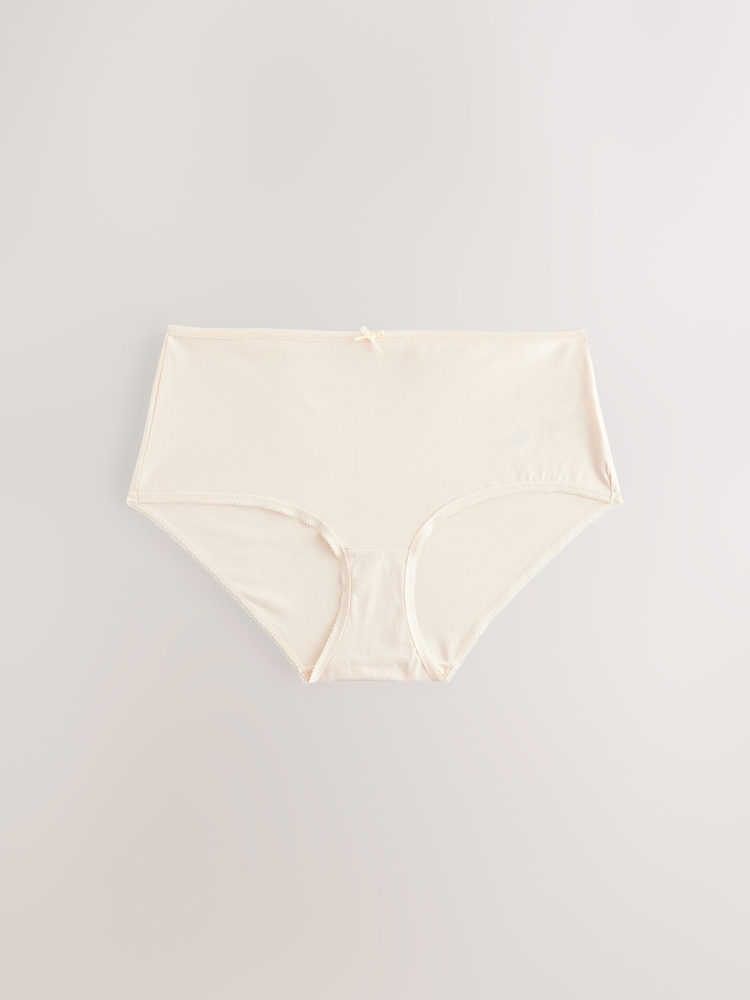 Zwart/wit/pastelroze huidskleur - Set van 5 slips met hoog katoengehalte - Image 6 of 9