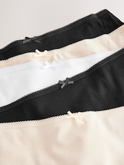 Black/White/Pastel Rose Nude Midi Rich Knickers 5 Pack - Image 8 of 9