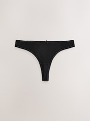 Black / Pastel Rose Nude / White Thong Cotton Rich Knickers 7 Pack - Image 11 of 13