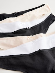 Black / Pastel Rose Nude / White Thong Cotton Rich Knickers 7 Pack - Image 12 of 13