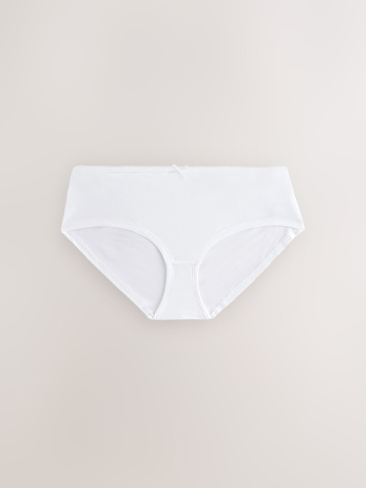Black / Pastel Rose Nude / White Boyshort Cotton Rich Knickers 7 Pack - Image 3 of 7
