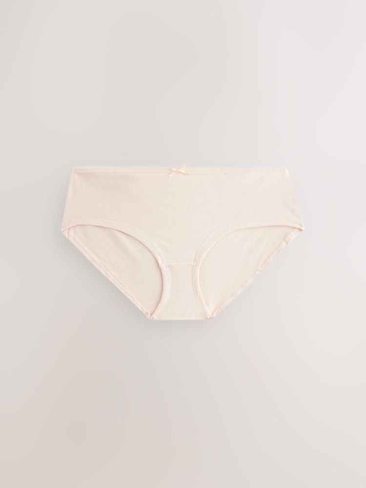 Black / Pastel Rose Nude / White Boyshort Cotton Rich Knickers 7 Pack - Image 5 of 7