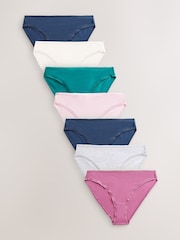 Marl High Leg Rich Knickers 7 Pack - Image 1 of 12