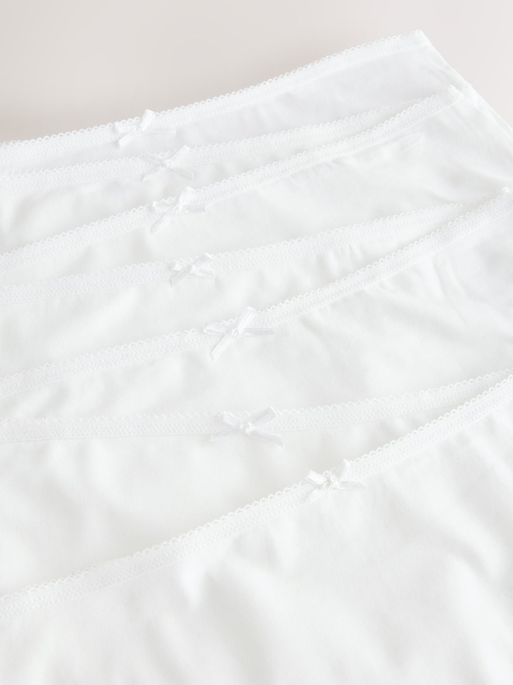 White Full Brief Cotton Rich Knickers 7 Pack - Image 3 of 7