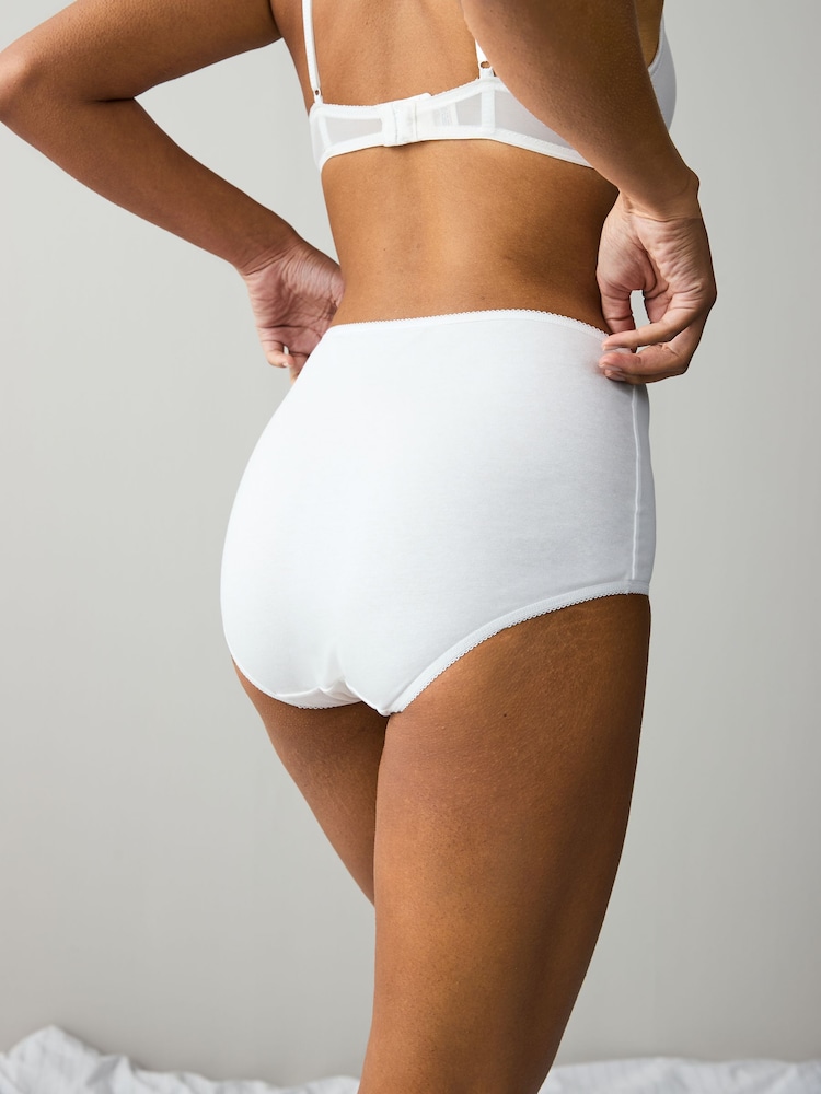 White Full Brief Cotton Rich Knickers 7 Pack - Image 6 of 7