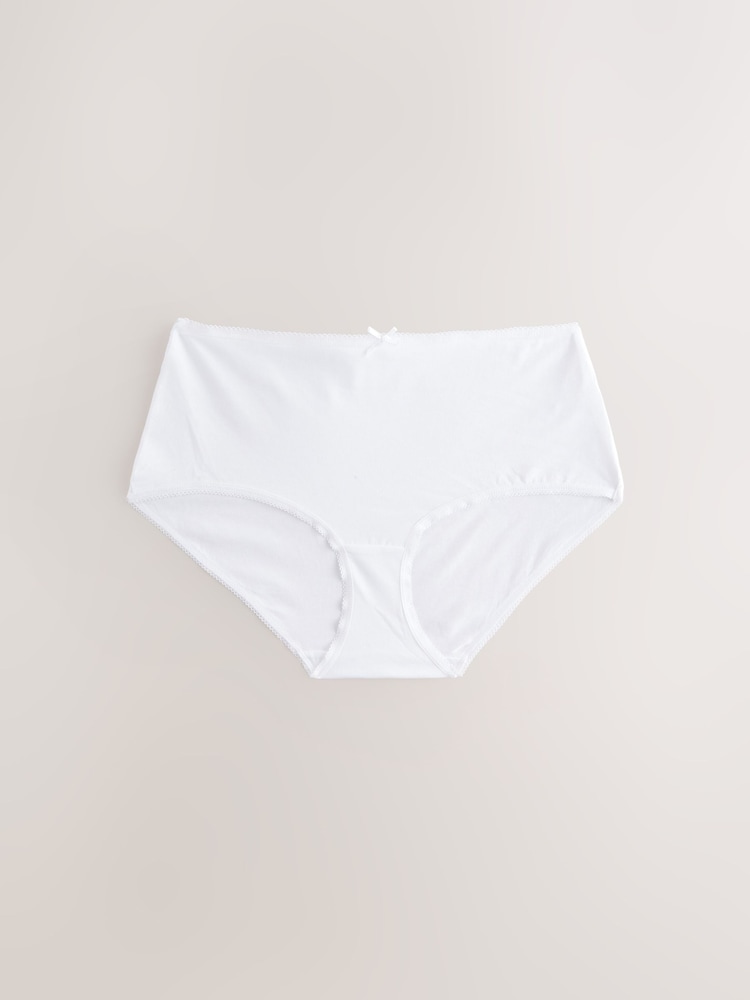 Black / Pastel Rose Nude / White Midi Cotton Rich Knickers 7 Pack - Image 8 of 10