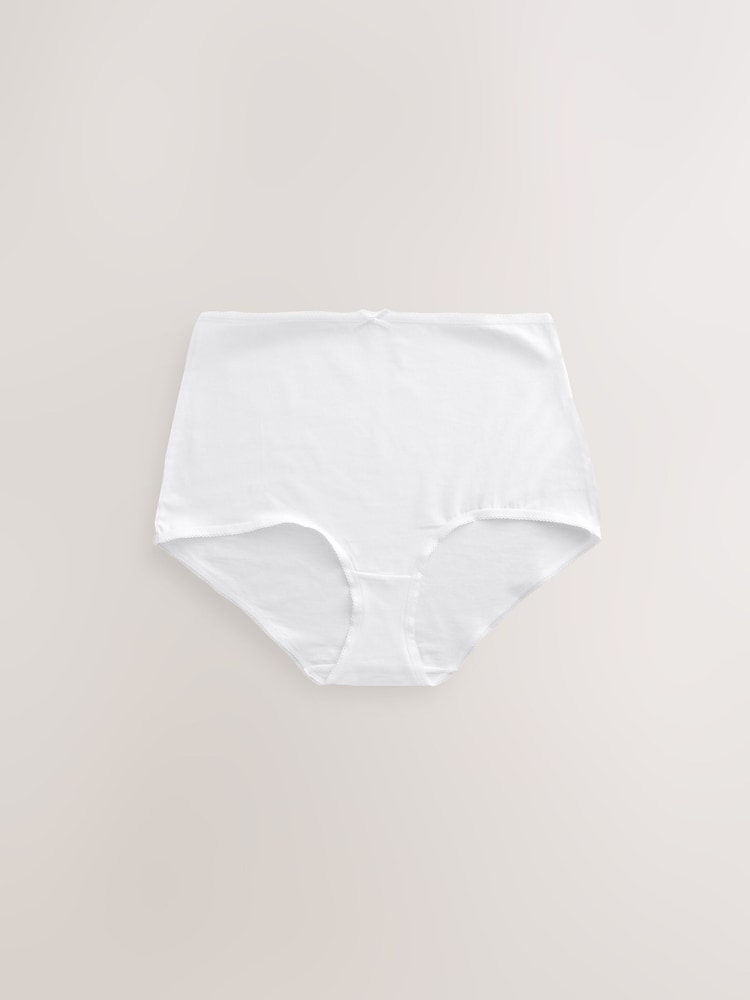 Black / Pastel Rose Nude / White Full Brief Cotton Rich Knickers 7 Pack - Image 3 of 8