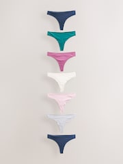 Marl Thong Rich Knickers 7 Pack - Image 1 of 12
