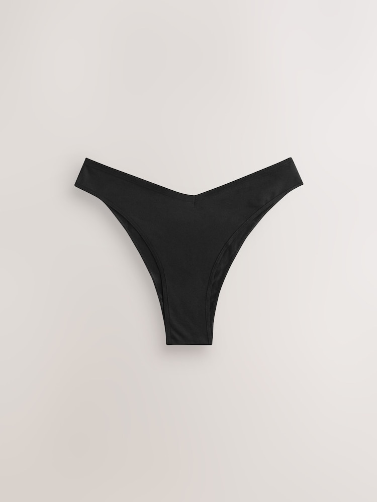 Black Extra High Leg Cotton Rich Knickers 7 Pack - Image 5 of 7