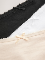 Black / Pastel Rose Nude / White Bikini Rich Knickers 7 Pack - Image 8 of 9