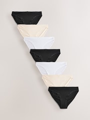Black / Pastel Rose Nude / White - Rich Knickers 7 Pack - Imagen 1 de 10