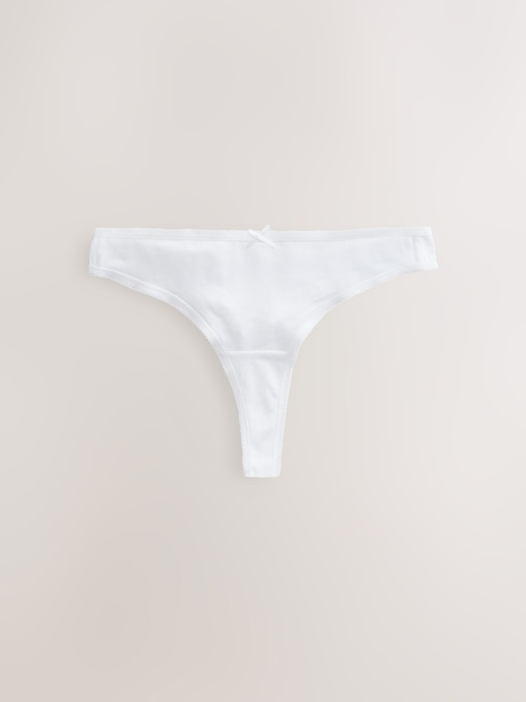 Noir / Pastel Rose Nude / Blanc - Culotte en coton riche 5 Pack - Image 4 of 6